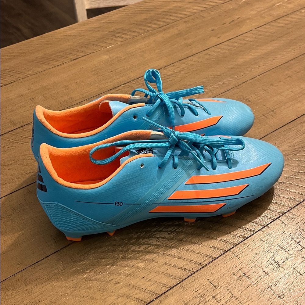 Adidas F30 Blue and Orange Cleats
